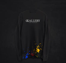 Load image into Gallery viewer, OGALLERY Black Embroidered Crewneck With Paint Splatter
